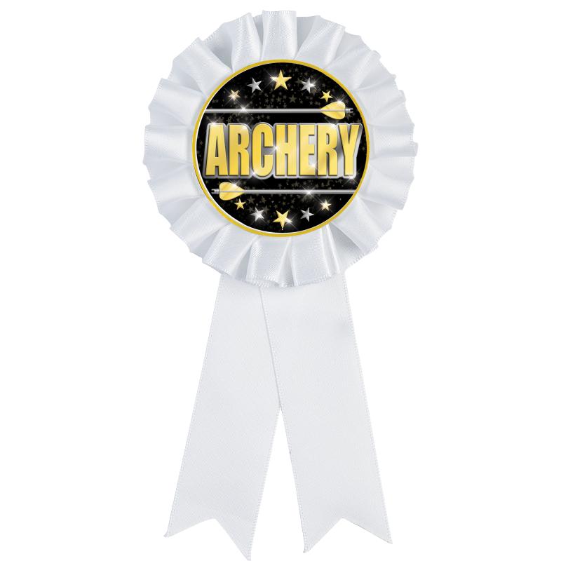 WHITE MYLAR ROSETTES