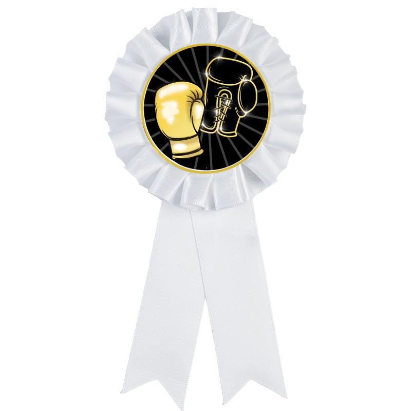 WHITE MYLAR ROSETTES