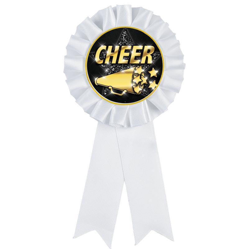 WHITE MYLAR ROSETTES