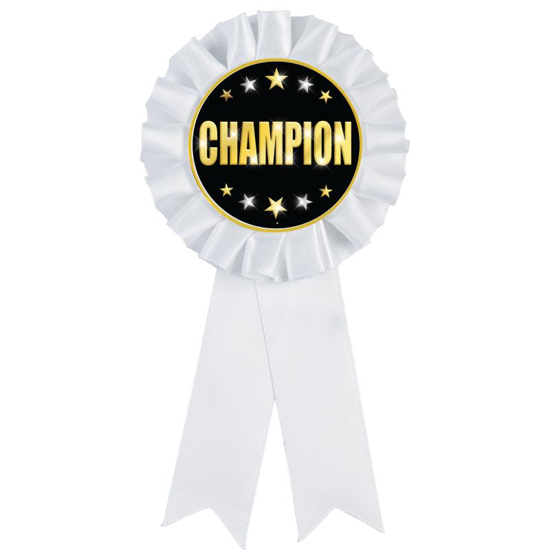 WHITE MYLAR ROSETTES