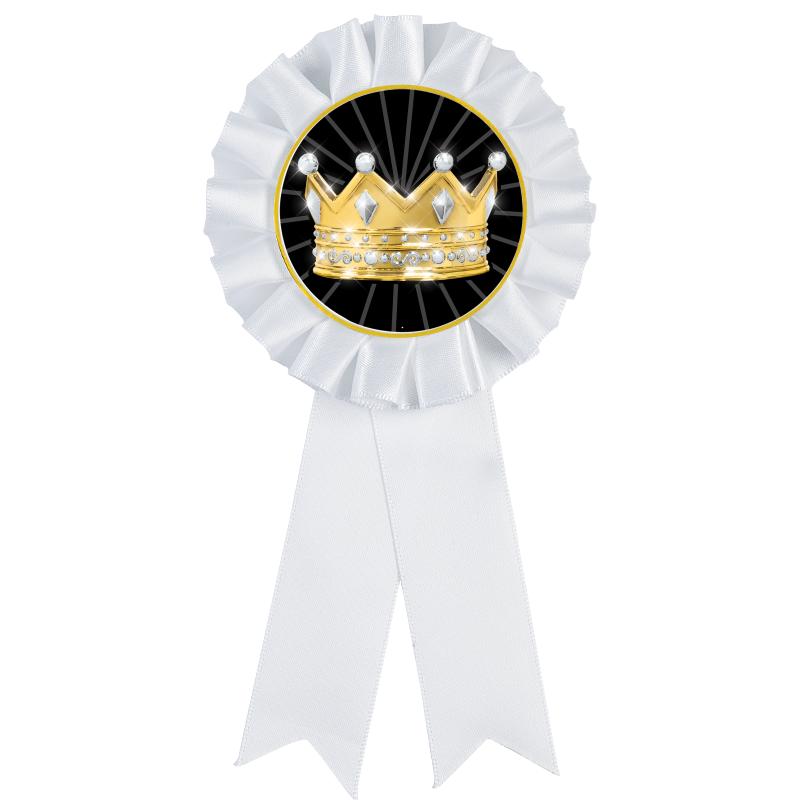 WHITE MYLAR ROSETTES