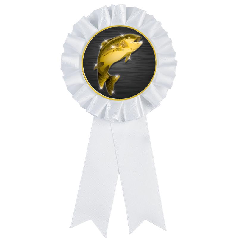 WHITE MYLAR ROSETTES