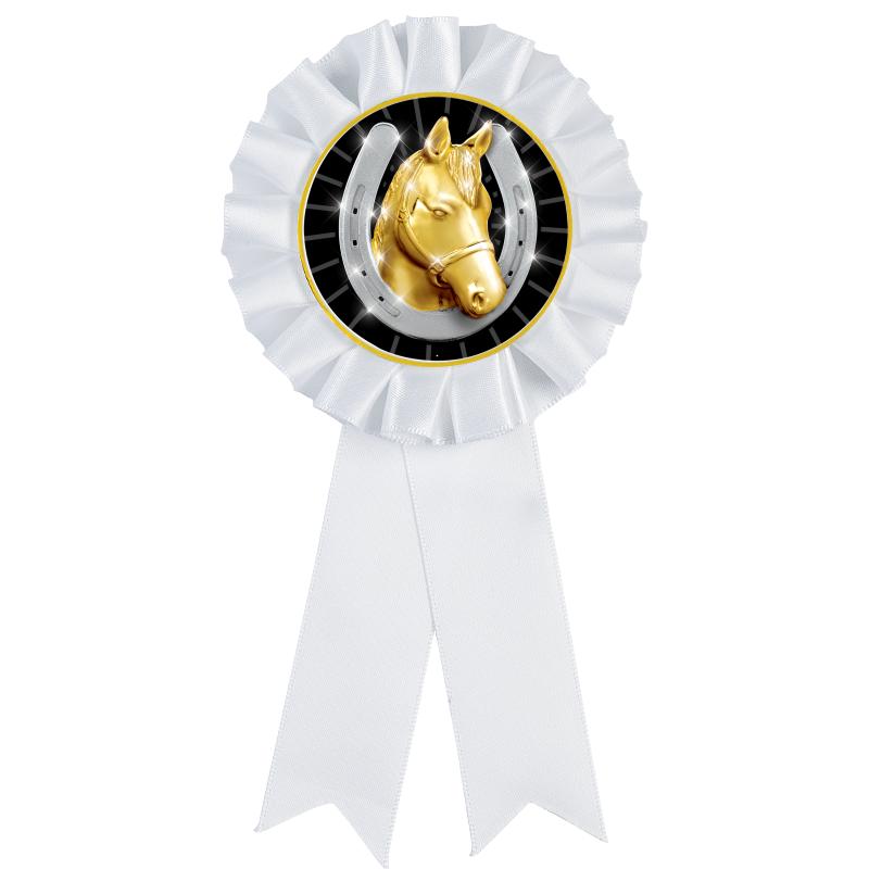 WHITE MYLAR ROSETTES