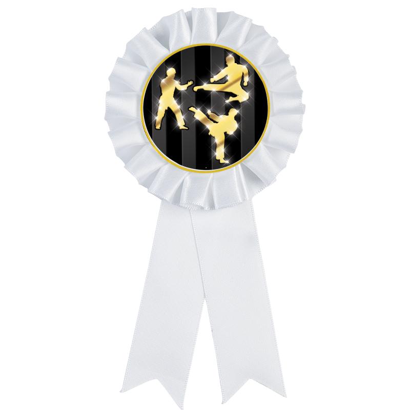 WHITE MYLAR ROSETTES
