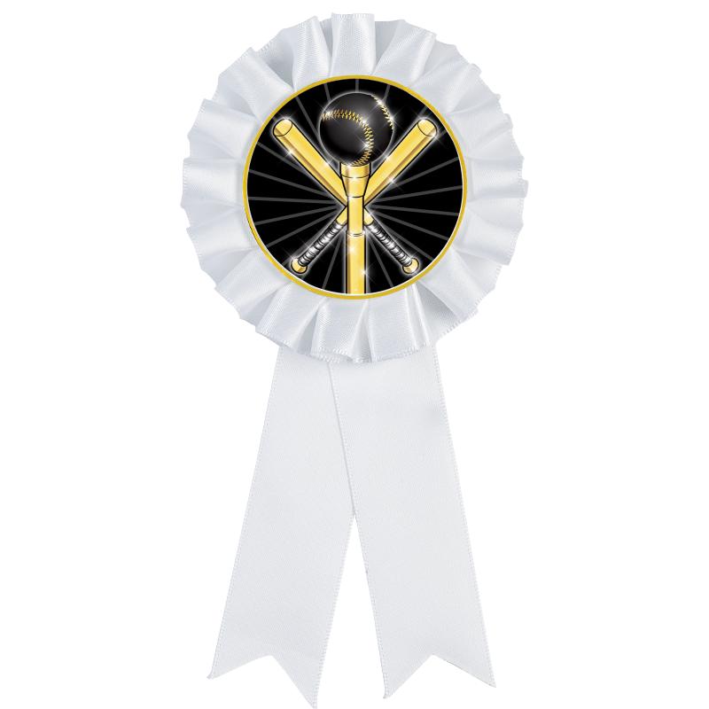 WHITE MYLAR ROSETTES