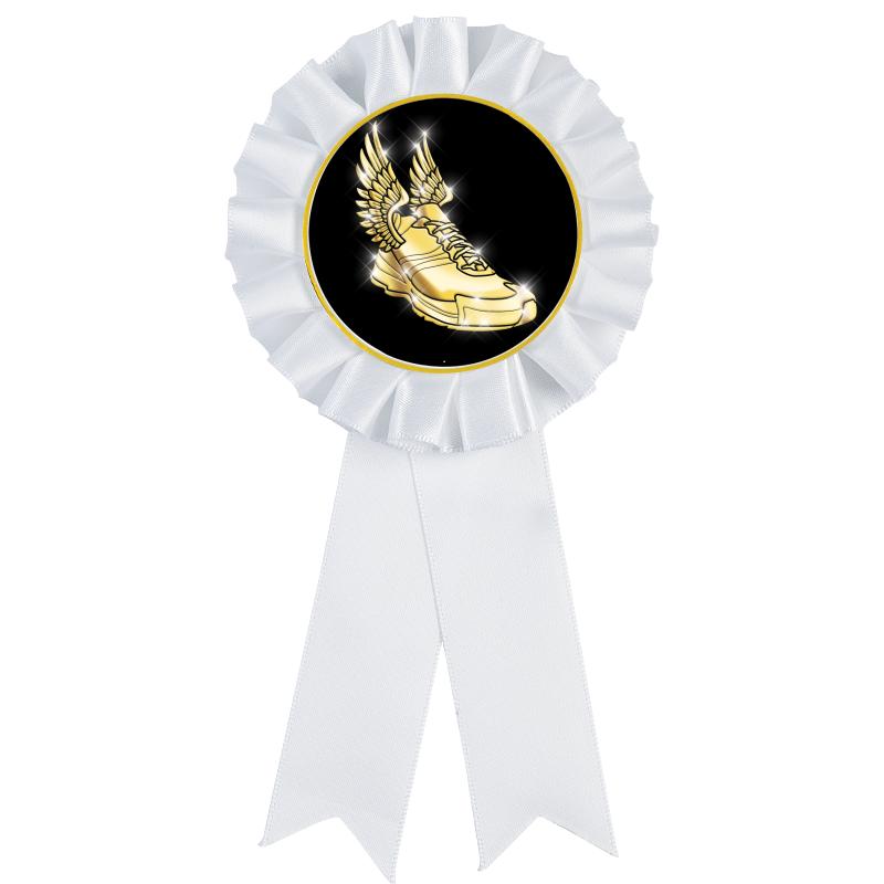 WHITE MYLAR ROSETTES