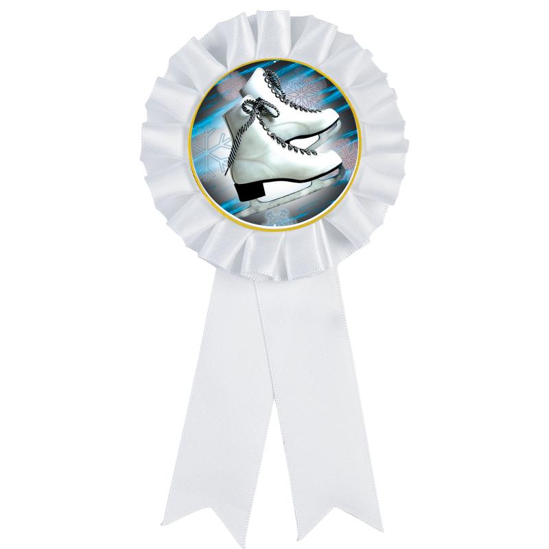 WHITE MYLAR ROSETTES