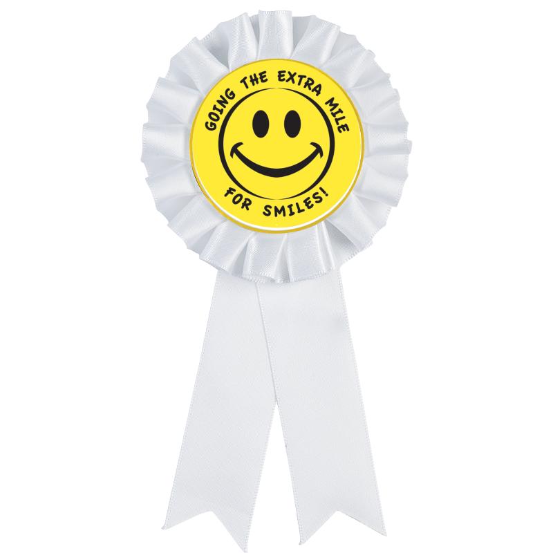 WHITE MYLAR ROSETTES