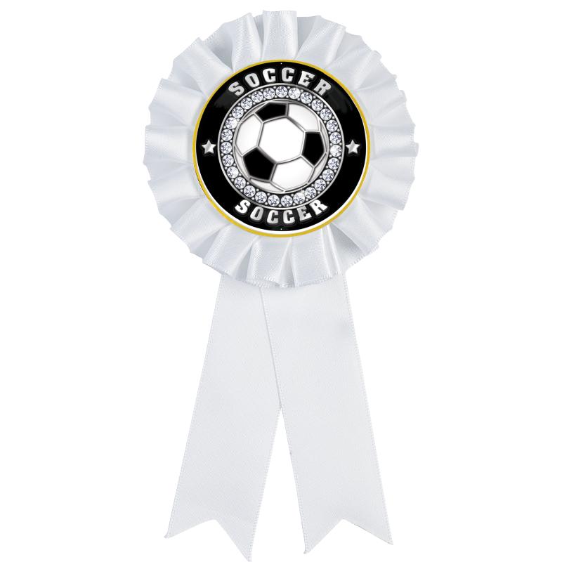WHITE MYLAR ROSETTES