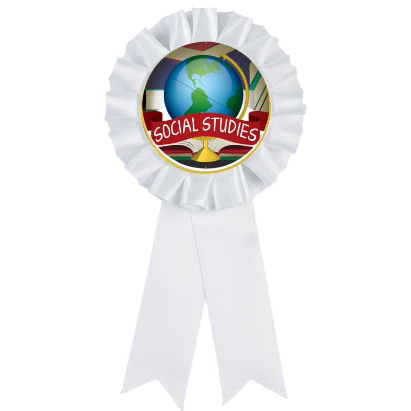 WHITE MYLAR ROSETTES