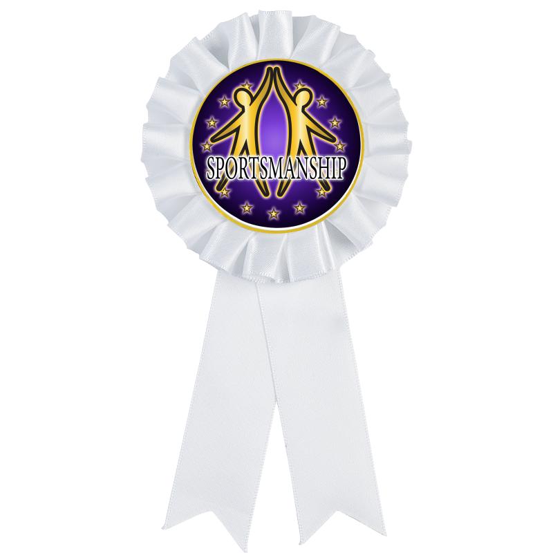 WHITE MYLAR ROSETTES