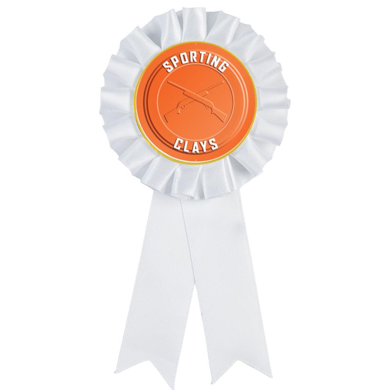 WHITE MYLAR ROSETTES