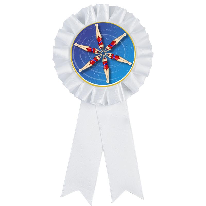 WHITE MYLAR ROSETTES