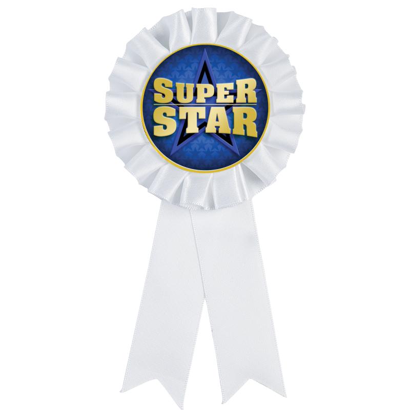 WHITE MYLAR ROSETTES