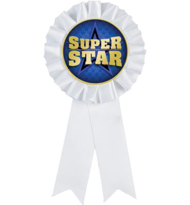 White Rosette Ribbon