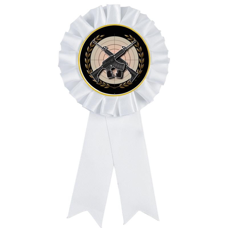 WHITE MYLAR ROSETTES