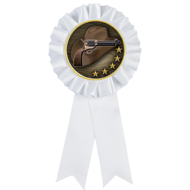 WHITE MYLAR ROSETTES