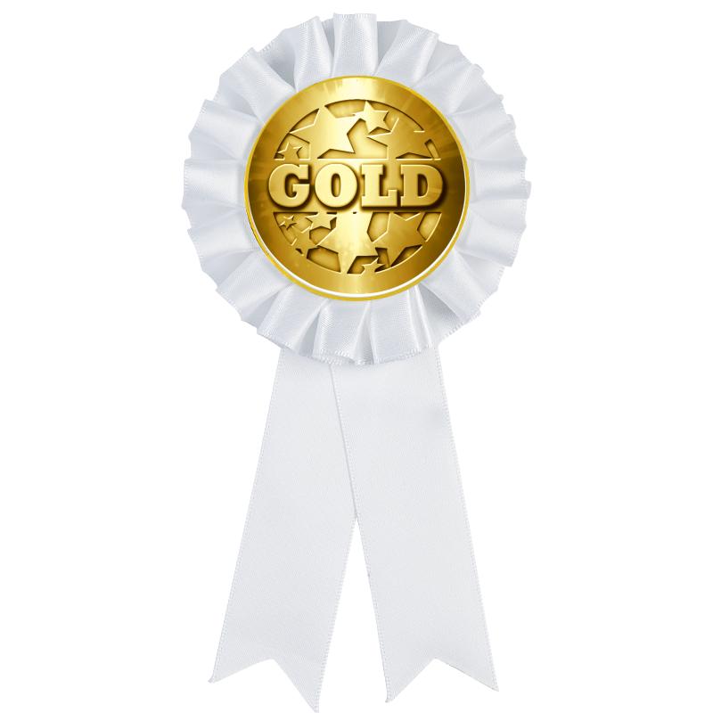 WHITE MYLAR ROSETTES