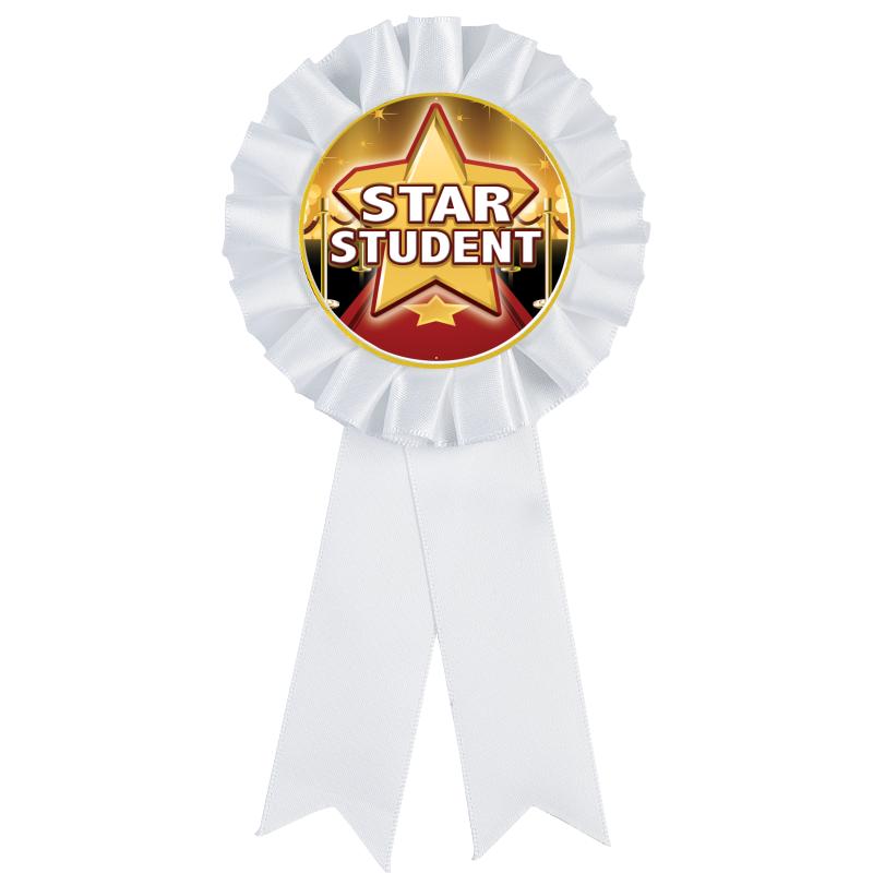 WHITE MYLAR ROSETTES