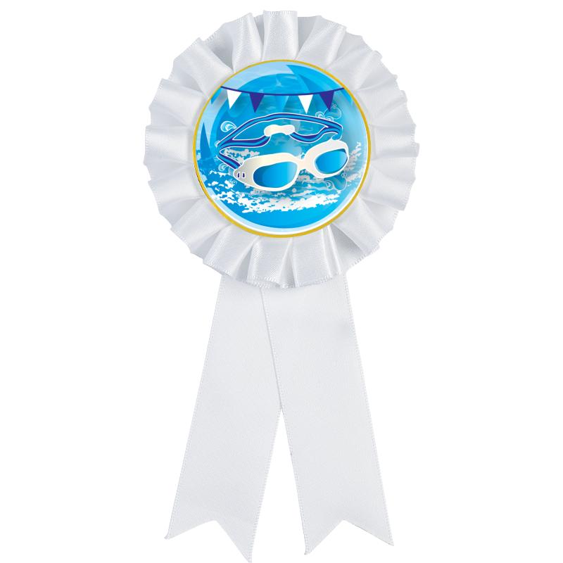 WHITE MYLAR ROSETTES