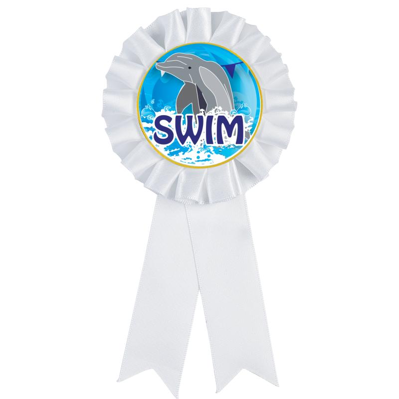 WHITE MYLAR ROSETTES