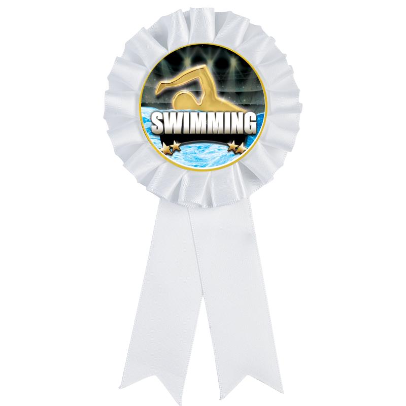 WHITE MYLAR ROSETTES