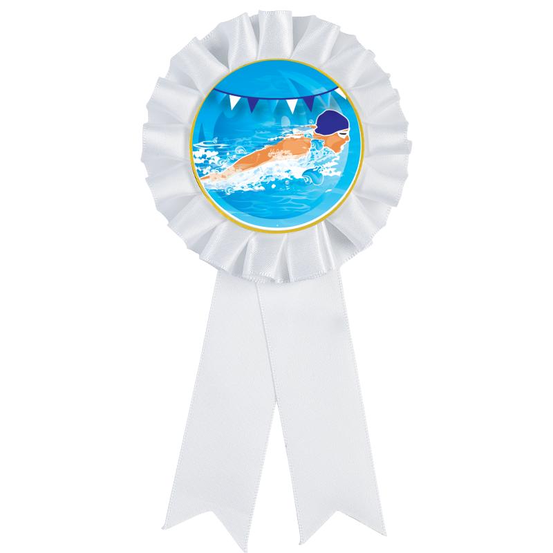 WHITE MYLAR ROSETTES