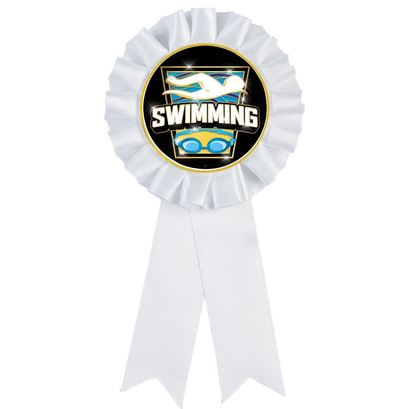 WHITE MYLAR ROSETTES