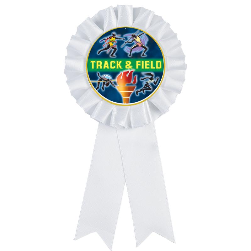 WHITE MYLAR ROSETTES