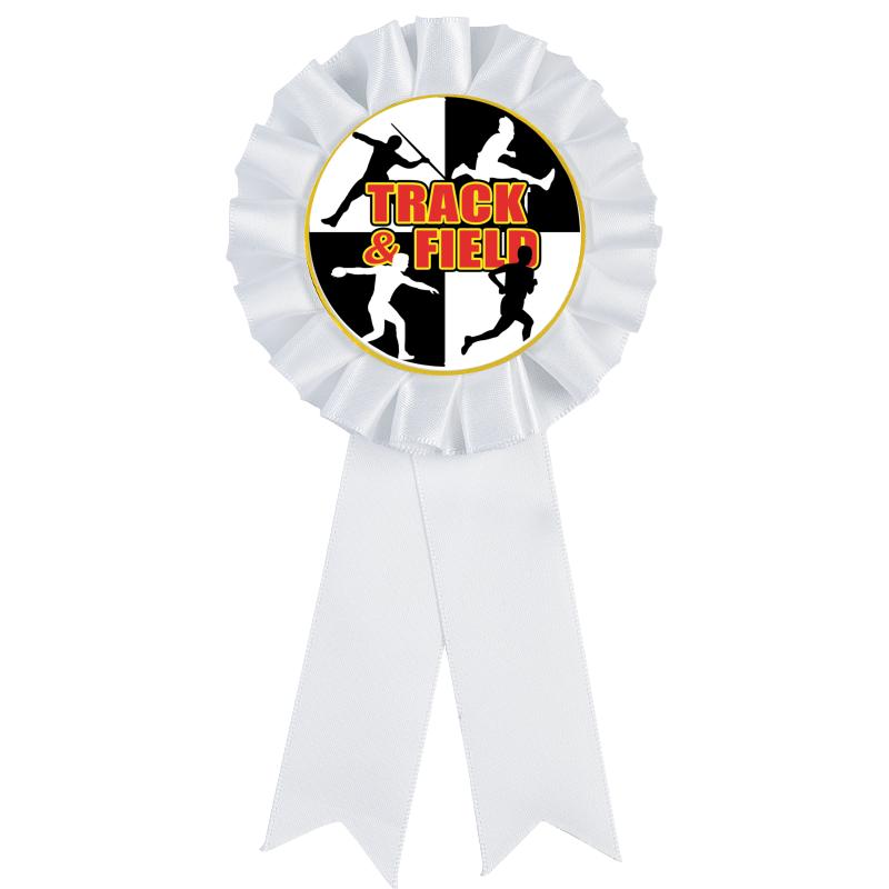 WHITE MYLAR ROSETTES