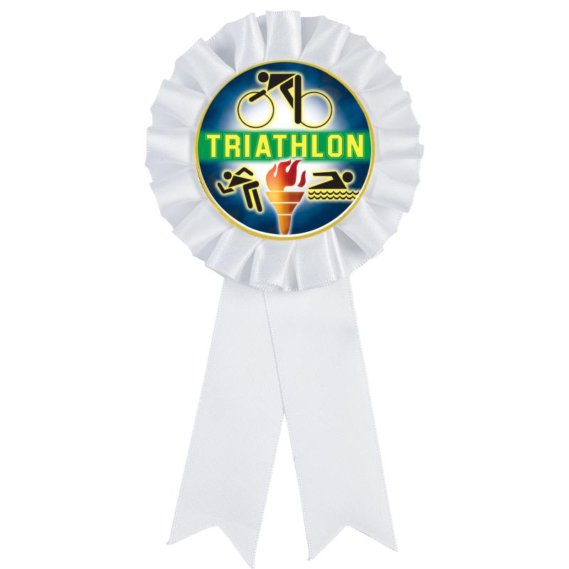 WHITE MYLAR ROSETTES