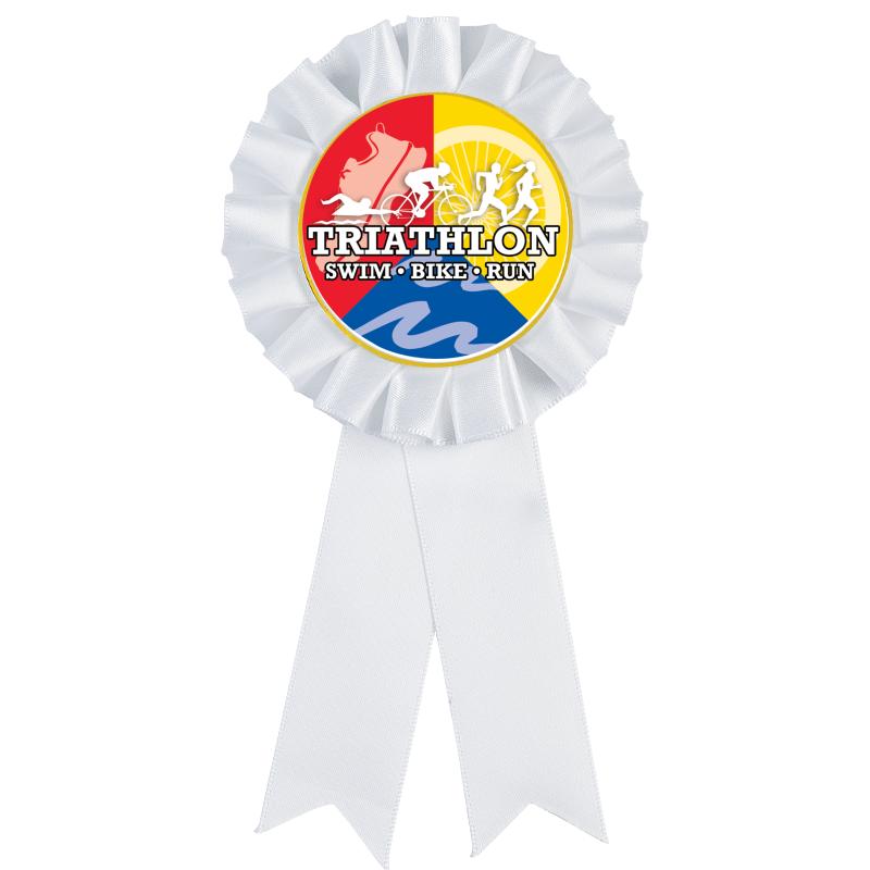 WHITE MYLAR ROSETTES