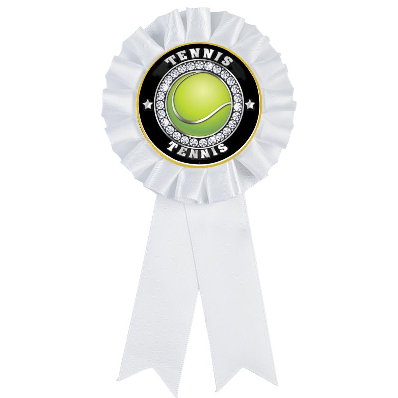 WHITE MYLAR ROSETTES