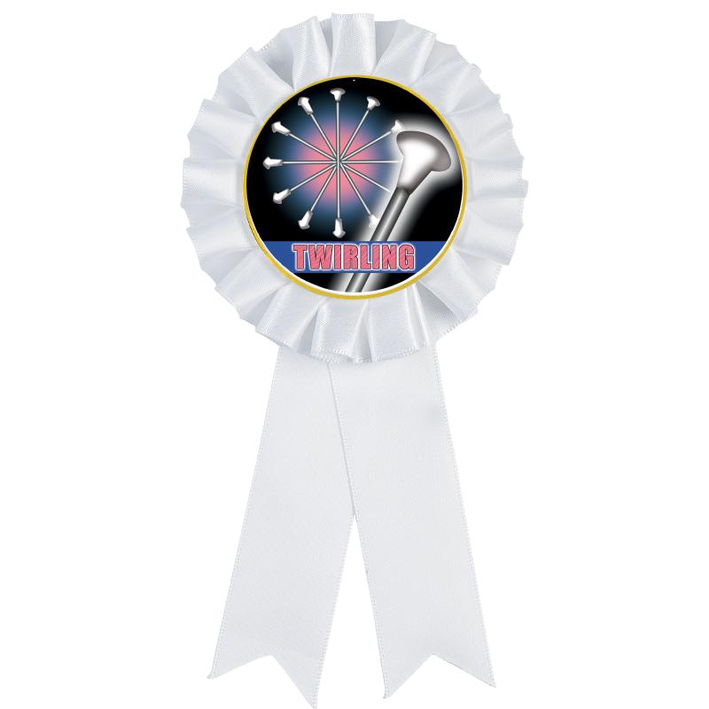 WHITE MYLAR ROSETTES