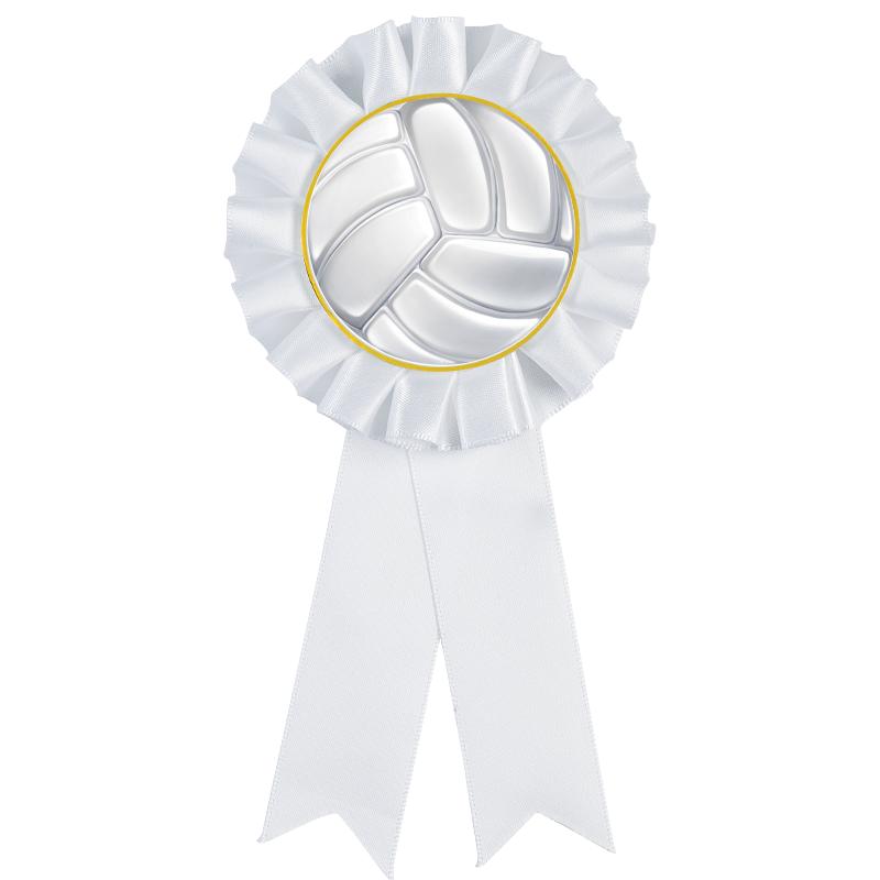 WHITE MYLAR ROSETTES