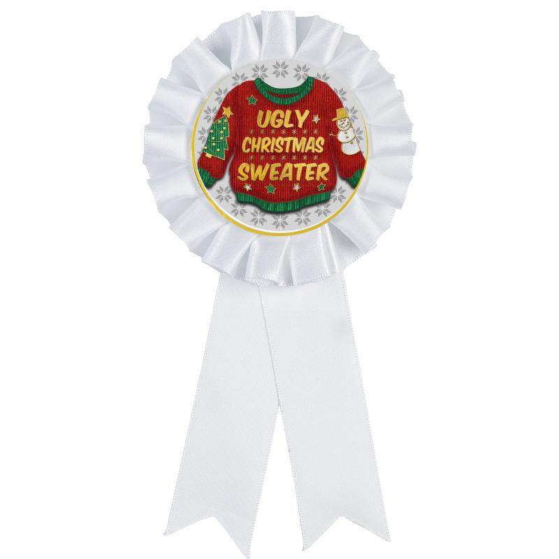 WHITE MYLAR ROSETTES
