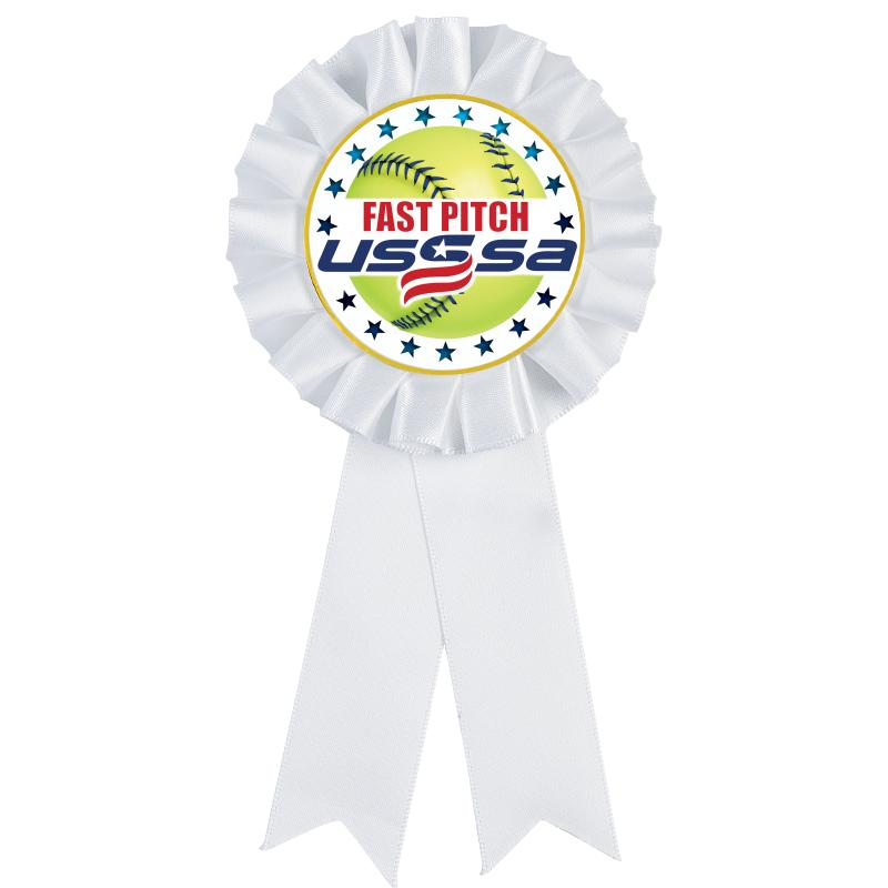 WHITE MYLAR ROSETTES