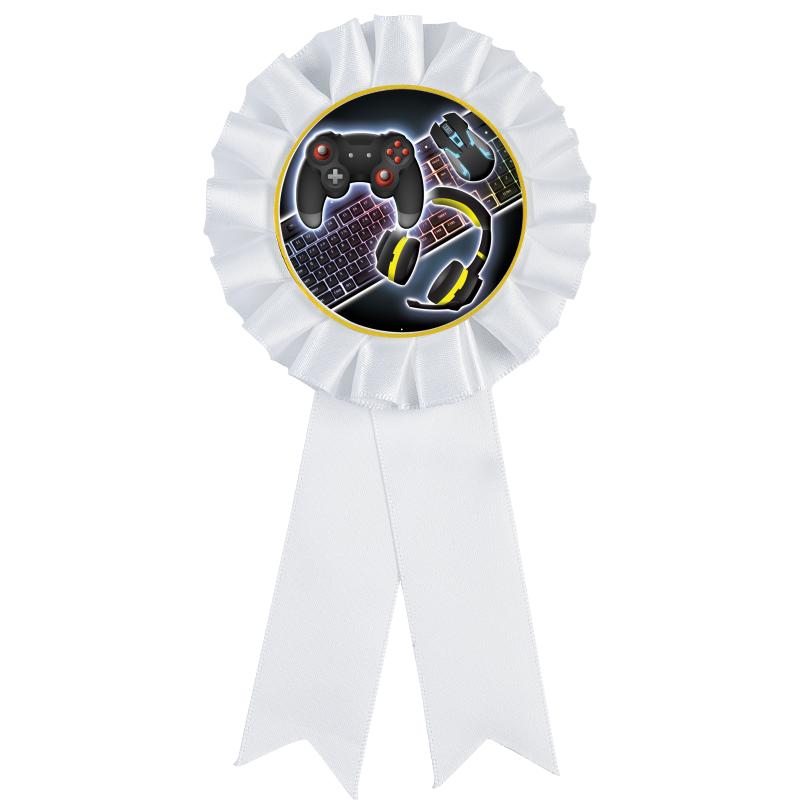 WHITE MYLAR ROSETTES