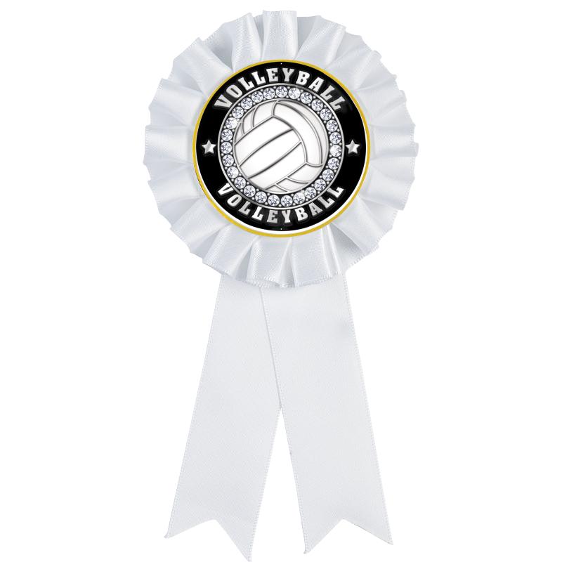 WHITE MYLAR ROSETTES