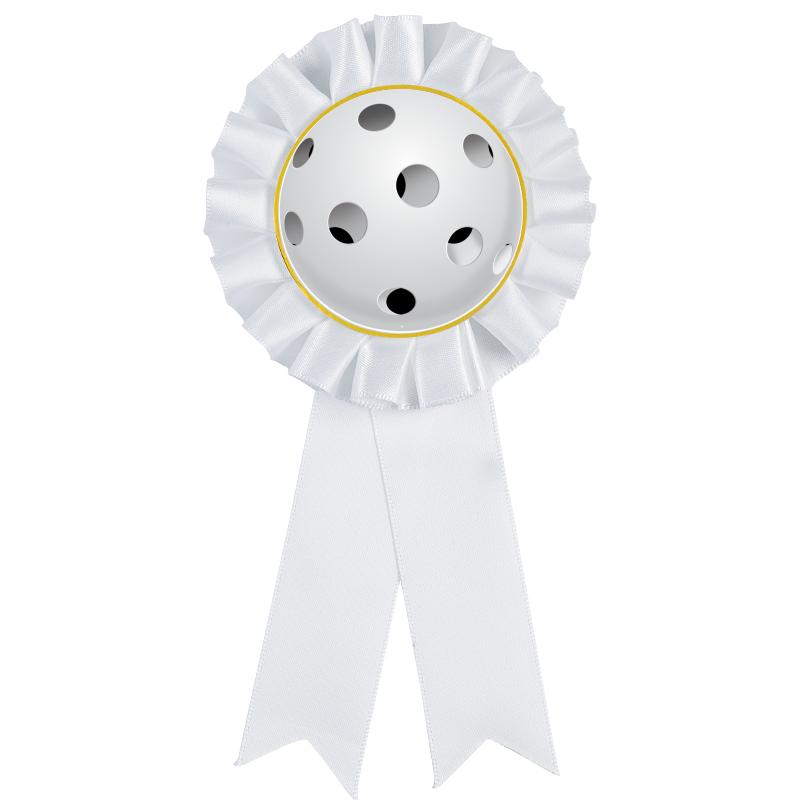 WHITE MYLAR ROSETTES