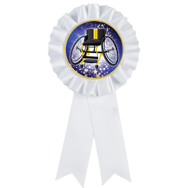 WHITE MYLAR ROSETTES