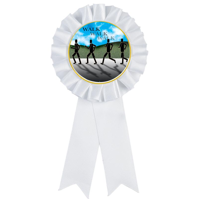 WHITE MYLAR ROSETTES