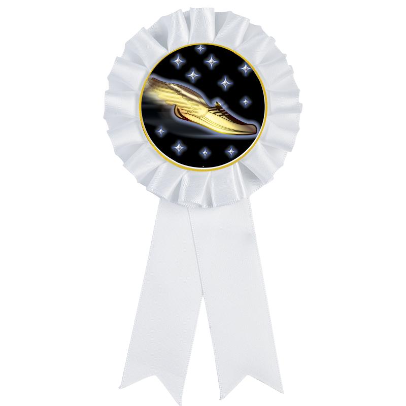 WHITE MYLAR ROSETTES