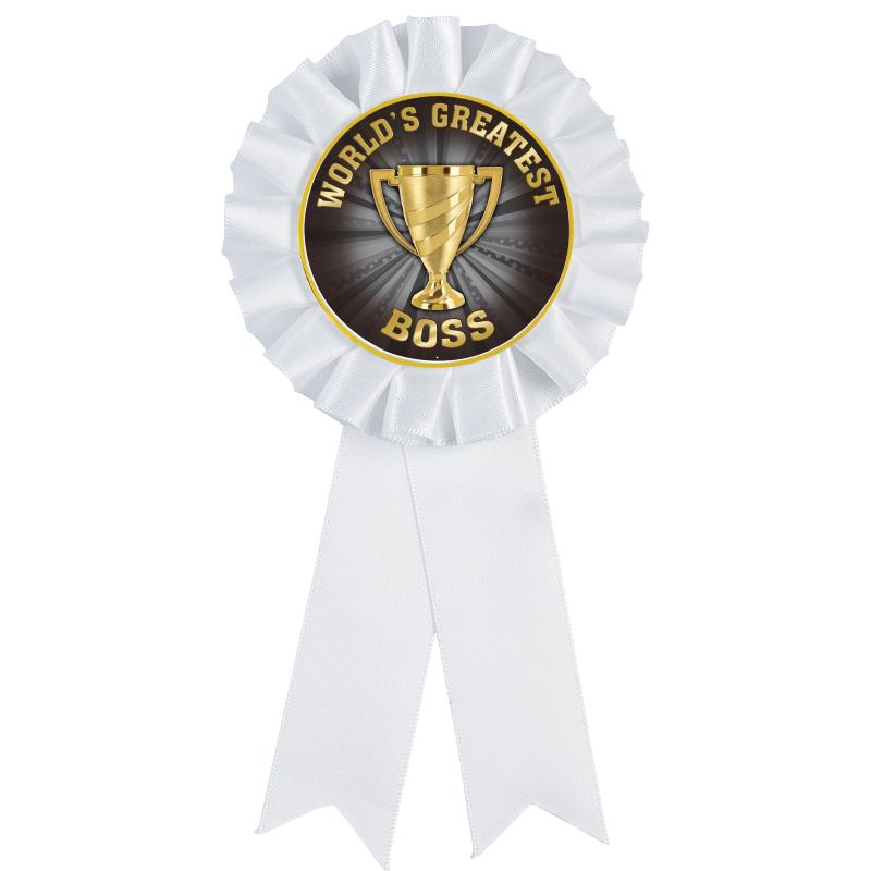 WHITE MYLAR ROSETTES