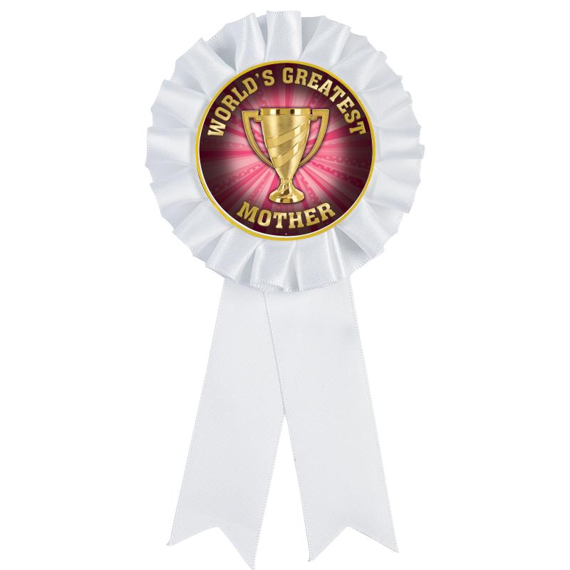 WHITE MYLAR ROSETTES