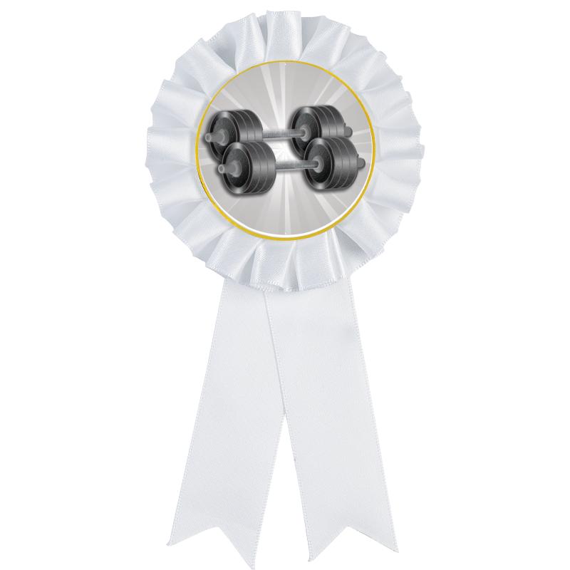 WHITE MYLAR ROSETTES