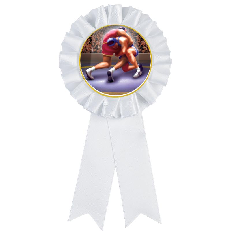 WHITE MYLAR ROSETTES