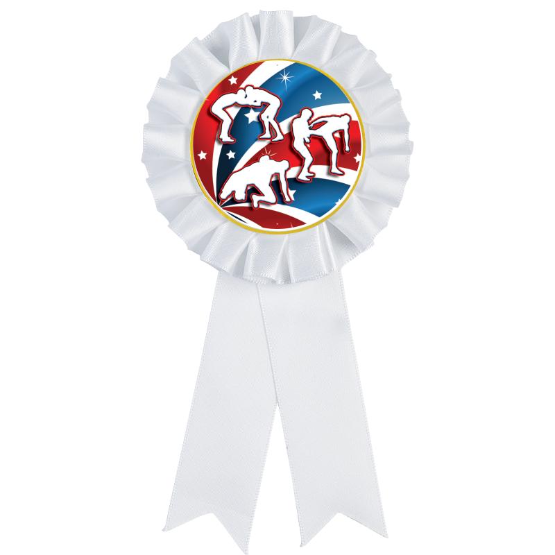 WHITE MYLAR ROSETTES