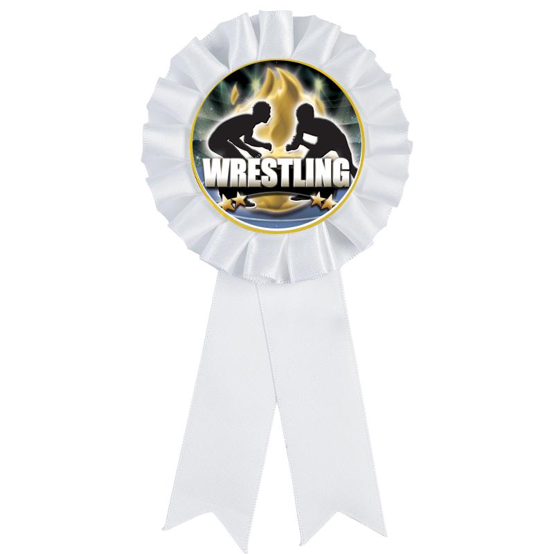 WHITE MYLAR ROSETTES