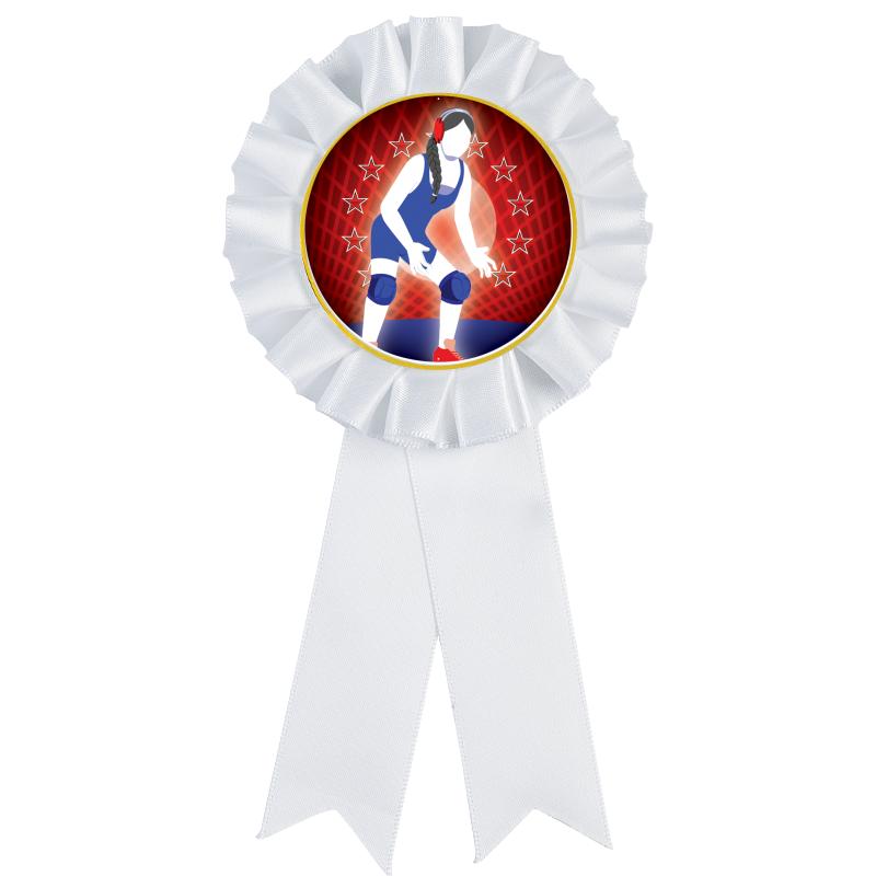 WHITE MYLAR ROSETTES